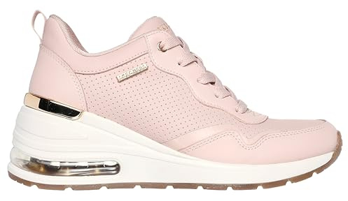 Skechers Million Hotter Air para Mujer, Ribete de Piel Duraleather Rubor, 39.5 EU