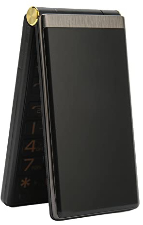 2G Olåst Senior Flip Telefon, Mobil Med Stor Knapp, Mobiltelefon för Senior Med 3, 0 Tums Skärm, 16 Gb Utbyggbart Minne, 5900 mAh Batteri, för Äldre Föräldrar(Grå)