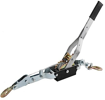 ECUTEE Manual Winch Cable Puller 4T Heavy Duty Hand Winch Hook Cable Puller Single Gear Ratchet Auto Hoist Cable Puller for Car Construction Highway Bridge Metallurgy