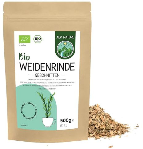 Alpi Nature Weidenrinde geschnitten BIO 500g, Weidenrindentee bio, Kräutertee, Weidenrinde Tee