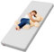 Bellabino Twist Kindermatratze 90x190 cm – Baby Matratze Härtegrad H2 – Hochwertige Kaltschaummatratze – Jugendmatratze 8 cm hoch – Babymatratze mit waschbarem Bezug, allergikerfreundlich