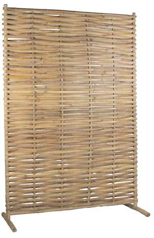 Brigros - Paravento da Esterno in Bambù Naturale 150x220 cm, Separè da Giardino Frangivista in Legno per Interni ed Esterni, Pannello Divisorio
