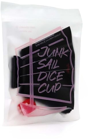 Junk Sail Dice Cup – Set of 6 Ultra-Thin Foldable Dice Cups (Patented Crescent-Press Design)