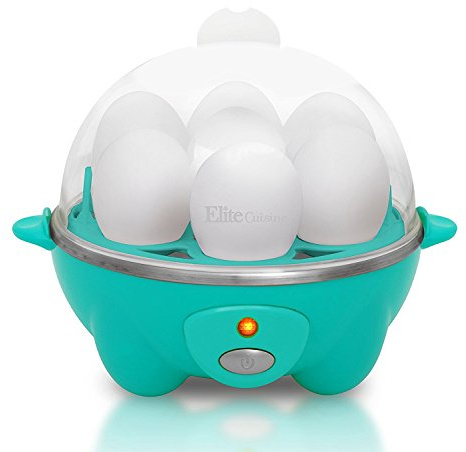 Elite Gourmet Easy Electric 7 Egg Capacity Soft, Medium, Hard-Boiled Cooker Poacher, Scrambled, Omelet Maker with Auto Shut-Off and Buzzer, BPA Free