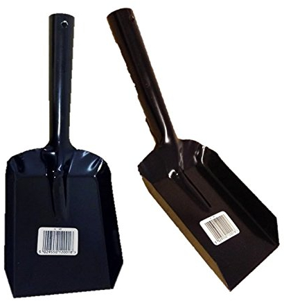 6 Steel Shovel Black Metal Small Coal Shovel Fire Accessories Ash Dust Pan