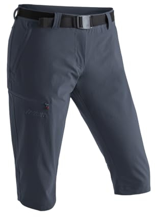 Maier Sports Inara Slim 3/4, Damen Wanderhose, Wasserabweisende Dreiviertelhose für Trekking und Hiking, Enganliegender Schnitt, PFC-frei, mSTRETCH pro 4 & Dryprotec, Grau, 40 (W31/L31)