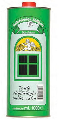 MASTERBRICO Acquaragia Inodore 1 Litro – Solvente per Vernici, Smalti Oleosintetici e Pitture ad Olio, Acquaragia per Pulire Pennelli con Odore Tenue per Uso Interno, Essiccazione Lenta