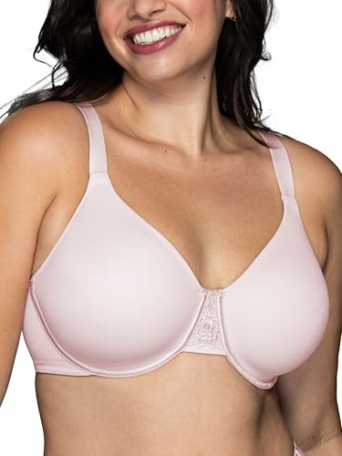 Vanity Fair Women's Beauty Back Smoothing Minimizer Bra, Minimizes Bust Line up to 1.5, Non Padded Cups up to H, Sheer Quartz, 38F