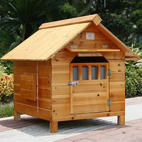 VAAMI Hundehütte draußen, Hundehütte aus Holz Hundehütte Hundebox Anti-Biss Design lüften leicht zu reinigen und zu montieren Hundehaus für kleine mittelgroße Hunde, Katzen und Kaninchen (Size :
