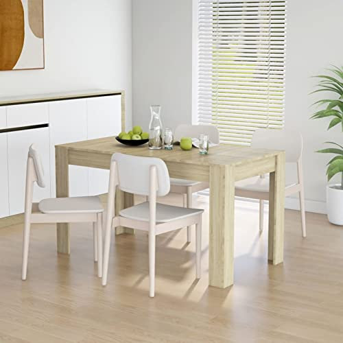 Camerina Mesa de Comedor contrachapada Color Roble Sonoma 140x74,5x76 cm Mesa terraza Exterior Mesa de Comedor jardín Mesa Jardin Exterior Garden Table mesas terraza