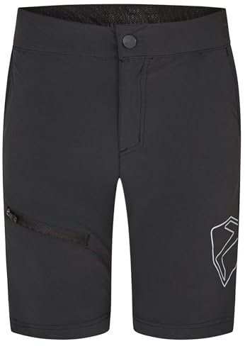Ziener Kinder Natsu Outdoor-Shorts/Rad- / Wander-Hose - atmungsaktiv,schnelltrocknend,elastisch, Black, 140