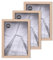 lincoolart bilderrahmen A4 natur Holz Fotorahmen,MDF DIN A4 Rahmen mit leinebruchsicheres Acrylglas, 3er Set