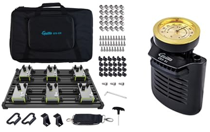 GUITTO GPB-02 Guitar Pedalboard Fixture Blocks with Carry Bag & GHD-01 Guitar Humidifier - Guitto 2-in-1 Humidity