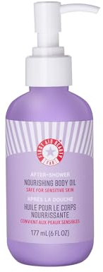 First Aid Beauty - After-Shower Nourishing Body Oil, Hydrates Skin & Locks In Moisture with Skin-Loving Lipids Jojoba Seed and Grapeseed Oil, Safe for Sensitive Skin, 177 mL