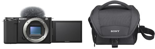 Sony Alpha ZV-E10 APS-C Mirrorless Interchangeable Lens Vlog Camera + LCSU11B camera case