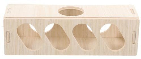 COSMEVIVI Holztunnel-versteckburg Für Chinchillas Meerschweinchenspielzeug Kleintierversteckburg Rattenröhren Und Tunnel