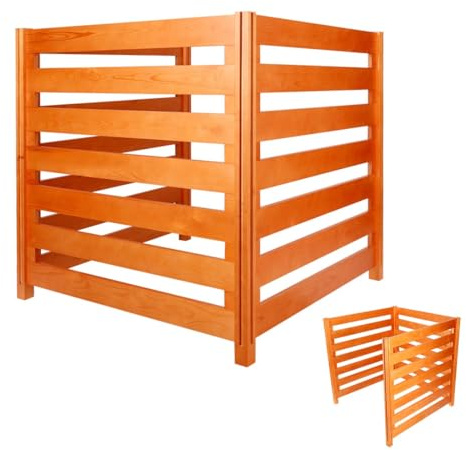 3-Panel Air Conditioner Fence (36 H x 36 W) – Solid Wood Air Conditioner Screen, Outdoor Screen for Pool Equipment & Trash Bins – Easy Assembly