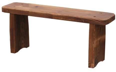 Panchina da giardino in legno per tutte le stagioni, resistente alle intemperie, sedile da patio, panca da esterno per portico anteriore, supporto per fiori in legno massello (99 L x 34 H)