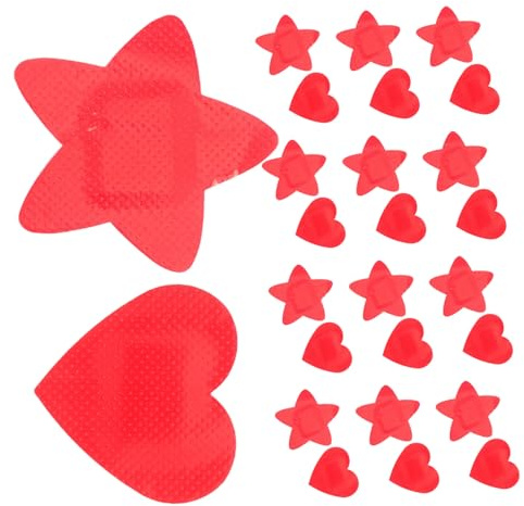 PLAFOPE 30pcs Bandages Cute Heart Star Shapes Cartoon Self Adhesive Plasters for Boys Breathable Comfortable Strips for Minor Cuts Scrapes Wounds