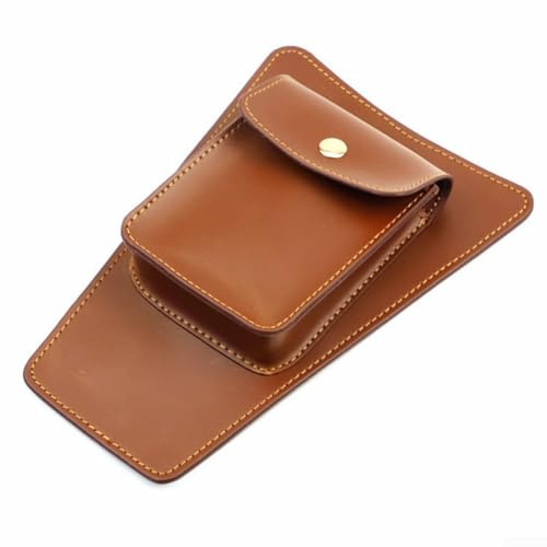 Borsa da serbatoio per moto, compatibile con la maggior parte dei modelli, custodia in pelle PU per serbatoio carburante, marrone/nero (marrone)