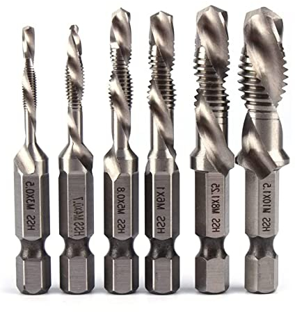 Sechskantbohrer HSS 1/4M3 M4 M5 M6 M8 M10 Bohrer für metrische Gewindebohrer (M3 + M4 + M5 + M6 + M8 + M10)