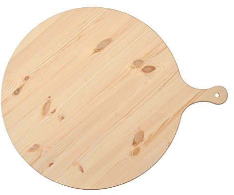 HABI Abete Tagliere Polenta con Manico, Legno, Marrone, 58x45x3 cm