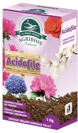 Concime Ortensie In Grani - Concime Acidofile Per Piante Come Azalee E Camelie. Fertilizzante Piante Granulare, Mantiene Acido Il Terreno Aiutando La Crescita Delle Piante - Il Paese Verde, marrone