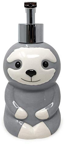 Isaac Jacobs keramisk sengångare, flytande tvåldispenser med förkromad metallpump (för upp till 340 ml), perfekt för badrum, kök, badrumstillbehör (slits)