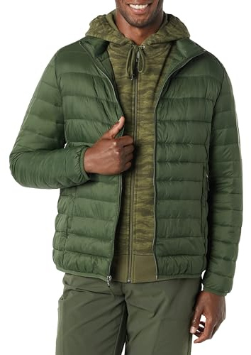 Amazon Essentials Men's Packable Lightweight Water-Resistant Puffer Jacket (Available in Big & Tall)
