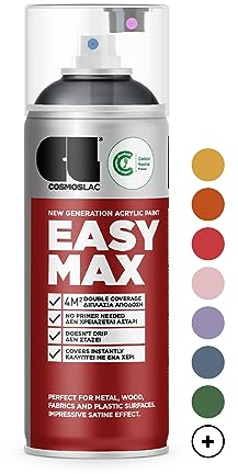 COSMOS LAC Sprühlack matt mit hoher Deckkraft - Spraydosen DIY Lack - Sprühfarbe Acryl Spray - Paint Farbspray Sprühdose Lackspray (RAL 7015 - dunkelgrau,matt)