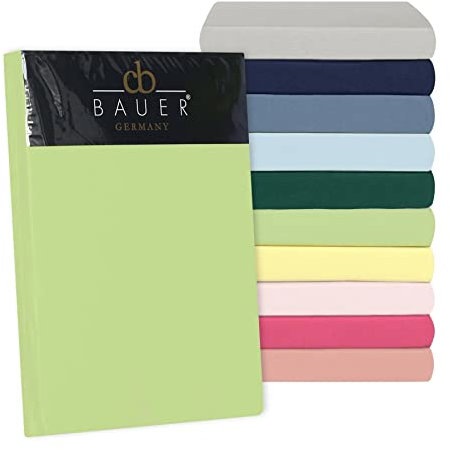 Curt Bauer Mako-Satin Spannbetttuch Stein, 90x200 cm