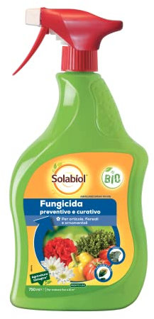 Solabiol Armicarb PFnPE Fungicida Piante Pronto Uso, Bicarbonato di Potassio, Contro Le Malattie Da Funghi Come Oidio, Ticchiolatura, Muffa Ideale Per Orto, Frutta, Floreali e Ornamentali 750ml