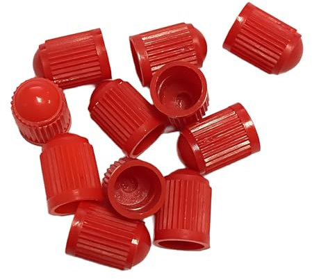 Leliafleury 24Pcs Tyre Valve Caps Plastic Dust Caps Universal Car Tire Stem Dust Covers with O Seal Ring for SUV, Motorbike, Trucks, Bike, Bicycle (Red)
