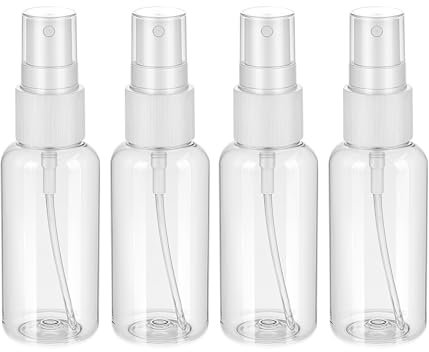 Giantree 4 Pezzi Flaconi Spray, 30ml Bottiglia Spray Piccoli Flaconi Spray Vuoti Trasparenti per acqua alcool profumo