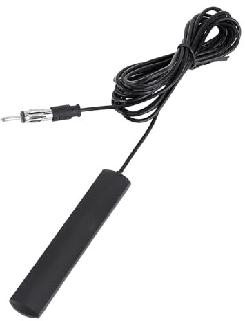LICHENGTAI Antenna per parabrezza, antenna FM, antenna parabrezza, pasta con spina DIN e cavo di prolunga da 3 m, per auto, camion, radio SUV e ricevitore stereo, sintonizzatore