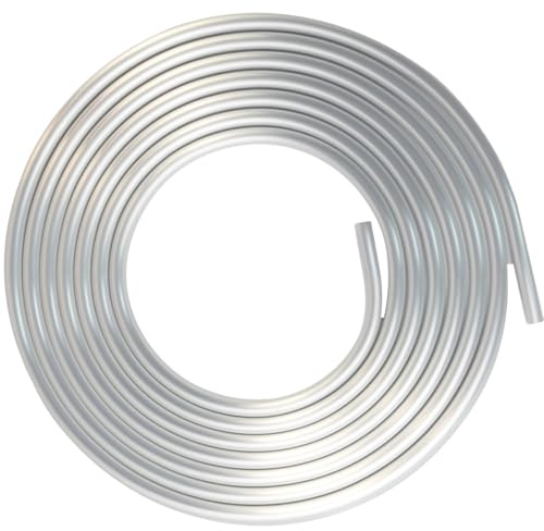 MuRealy Línea de combustible de aluminio de 5/8, tubo de aluminio de grado 1060 de 25 pies para línea de freno para tubería de refrigeración, línea de freno, línea de gas de metal
