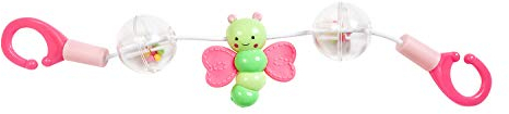 Heless 822 - Rasselkette für den Puppenwagen mit Schmetterling, Länge ca. 28,5 cm, für den Spielspaß unterwegs