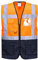 Portwest Gilet Executive Warsaw, Couleur: Orange/Marine, Taille: XL, C476ONRXL
