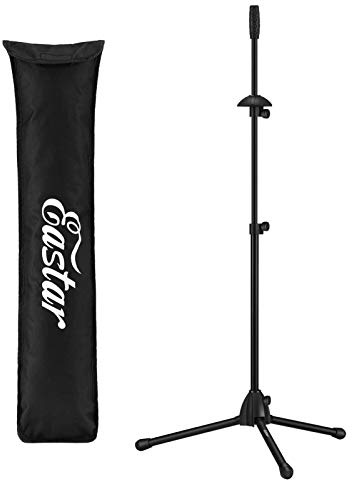 Eastar Soporte para trombón tenor/bajo, resistente, portátil, ajustable, con bolsa de transporte, negro, EST-002