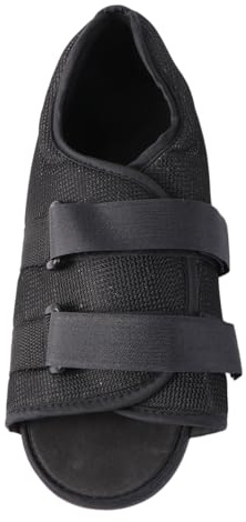 ARTIBETTER Post Op Shoe Walking Boot with Adjustable Strap Post Injury Surgical Foot Cast Sandal Square Toe Orthopedic Support Brace for Broken Bone Male Size 6-6.5, Female Size 7.5-8 Black