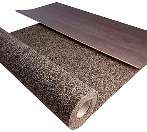 Capa base de corcho de caucho TRECOR® [5 m²], extremadamente resistente, aislamiento acústico como base laminada/base de parquet/base de vinilo, aislamiento acústico superior (Espesor 3 mm, 1 m²)