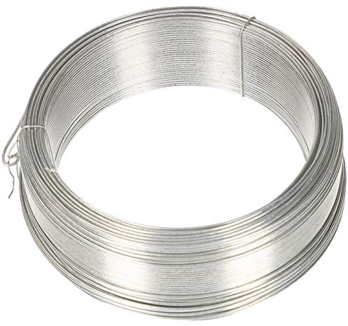 KOTARBAU® Fil de jardin - 1,2 mm - 100 m - Fil de serrage - Fil de clôture - Fil galvanisé pour attacher des plantes - Argenté - 1,2 mm