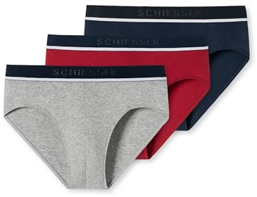 Schiesser Herren 3 PACK Slips Bio Baumwolle Multipack - 95/5 Organic, sortiert 3_179571, 7/ XL