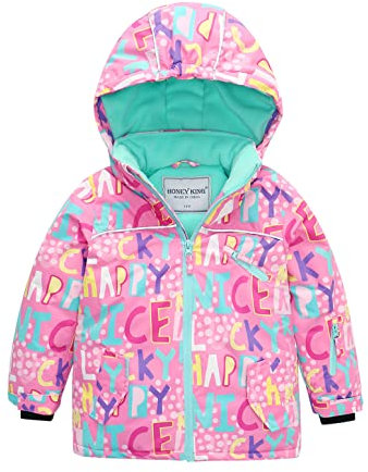 Mädchen Ski Jacke Kinder Warmer Fleece Wasserdicht Schnee Mäntel Wintersport Winddicht Snowboard Jacken Outdoor Windjacke Regenjacke Trekking Berg Jacke Jungen Winter Softshell Mäntel 134 Rosa