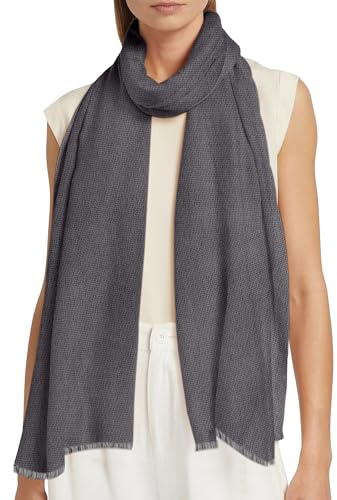 yanopurna Foulard Été en Cachemire – Écharpe Unie Femme & Homme Tissée à la Main – Châle Léger 100% Cachemire pour Printemps & Été – Fabriqué au Népal (68x190 cm)