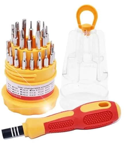 PARENCE.- Juego de destornilladores 31 en 1/1 con un juego de 30 puntas magnéticas y caja de almacenamiento ergonómica - Broca CROSS, FLAT, TORX, SPECIAL, ALLEN