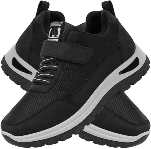Aocase Zapatos Hombre Ancho Especial Los Ancianos Zapatos para Juanetes Mujer Deportivas Ancho Especial Hombre Zapatillas Diabeticos Mujer Zapatillas Cómodas Ancho Especial,Men Black,43/265mm