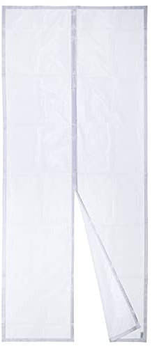 Apalus Fliegengitter Tür, Magnet Insektenschutz 90x190cm, Der Magnetvorhang Ist Ideal Für Die Balkontür, Kellertür und Terrassentür, Kinderleichte Klebemontage Ohne Bohren, Nicht Kürzbar, Weiß