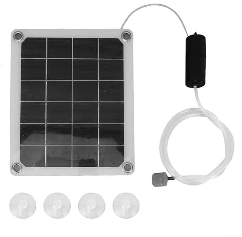 Aérateur de bassin à poissons solaire silencieux 20 W pour aquariums extérieurs Caractéristiques de l'eau Noir