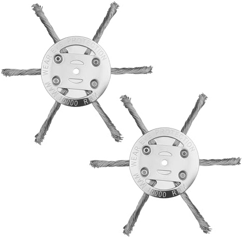 Tête débroussailleuse Fil Acier Universelle 2 pièces, tête de débroussailleuse Robuste pour Coupe-Herbes et débroussaillage, adaptée aux particuliers et Professionnels du Jardinage